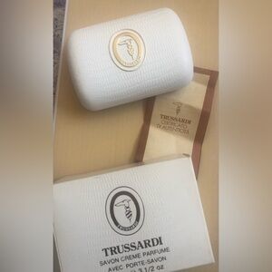 Vintage Trussardi Perfume Soap in hard shell case
